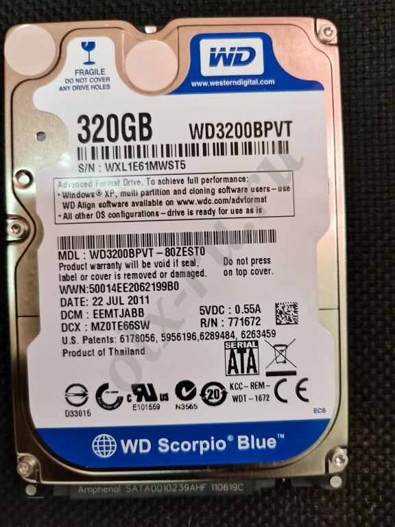 Жесткий диск для ноутбука 2,5 302Gb, 750Gb
