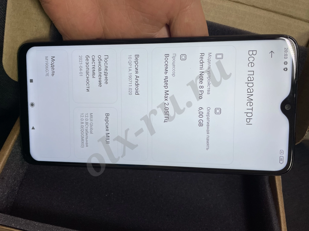 Xiaomi note 8 pro 6/128