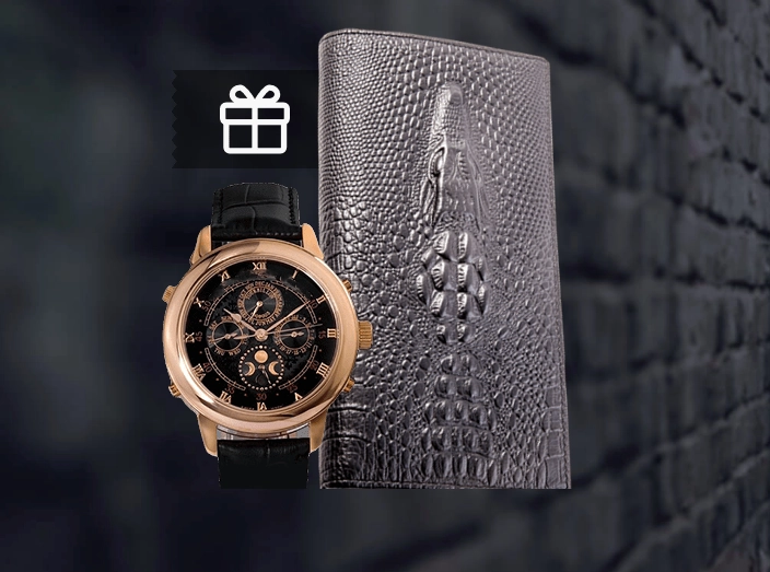 Часы Patek Philippe Sky Moon Tourbillon! ПОДАРОК портмоне Alligator