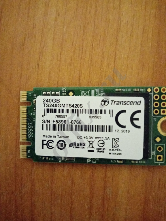 Ssd разъём m2 240gb transcend TS240GMTS420S