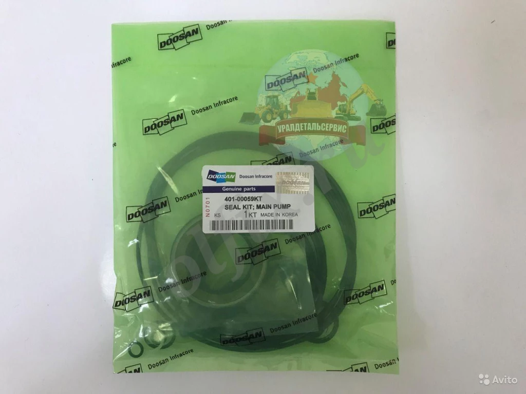 Ремкомплект уплотнений основного насоса Doosan 401-00059KT (401107-01037)