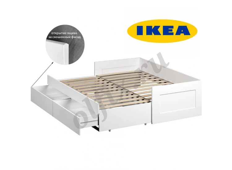 IKEA BRIMNES кровать раздвижная СИРИУС 80-160х200