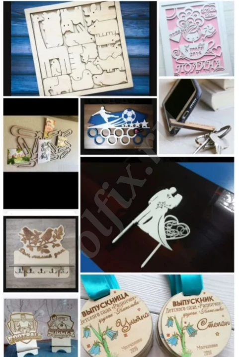 Лазерная резка, гравировка фанеры (дерево)