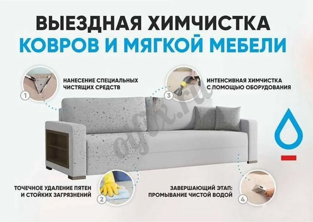 Профессиональная химчистка мягкой мебели на дому